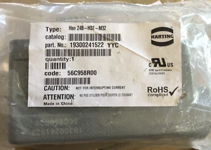 NEW HARTING HAN 24B-HSE-M32 Heavy Duty Power Connector 19300241522 YYC - Bild 1 von 1