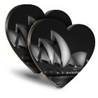 2x Heart MDF Coasters - BW - Sydney Opera House Australia Night  #41263
