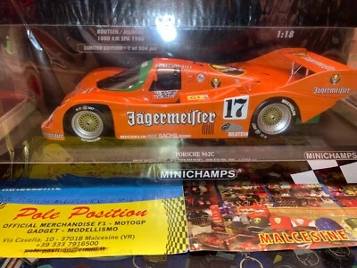 155866517 MINICHAMPS 1 18 PORSCHE 962C JAGERMEISTER #17 SPA 1986 LIM. 504 PCS - Immagine 1 di 4