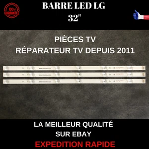 KIT 3 BARRE STRIP 6 LED TV LG INNOTEK 32 32LB561V, 32LB5610, 32LB563B 32LB5820 - Imagen 1 de 4