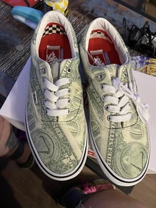 Supreme Vans Dollar Bill Green Skate Era Size 8.5 - Picture 1 of 6