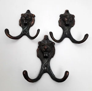 3er Set Vintage Rumänischer Löwe Metall Kleiderbügel Kleiderständer Kleiderbügel - Bild 1 von 9