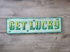 Vintage Style 'Get Lucky' Handpainted Fairground Circus Sign Man Cave Casino
