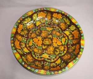 vTG. COLLECTIBLE ENAMELWARE SERVING BOWL DAHER WARE 10 1/4" DESIGN N.Y. ENGLAND - Imagen 1 de 3