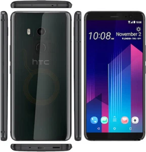 HTC U11+ 64GB 4GB RAM, 128GB 6GB RAM Dual SIM Black Octa-core CPU Smartphone 6" - Picture 1 of 4