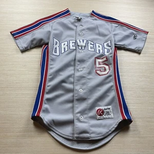 Vintage 80s Milwaukee Brewers Jersey Rawlings Adult Men’s 34 Made in USA Small - Picture 1 of 10