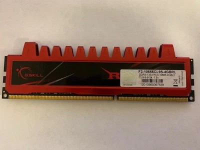 G. SKILL RIPJAWS X 4GB DDR3-1333MHz PC3-10666 1.5V SDRAM F3-10666CL9S-4GBRL - Image 1 of 2