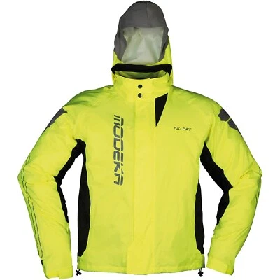 Motorrad Regenjacke wasserdicht L - Modeka AX-Dry II - fluogelb-schwarz - Bild 1 von 4