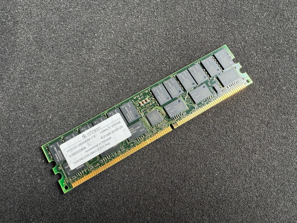 Infineon HYS72D128320GBR-7-B PC2100R-20330-D0 1GB Server Memory RAM - Image 1 of 1