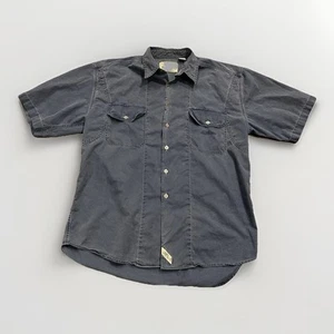 Vintage Levi's Shirt Men's L Gray Metal Button Chambray Western Button Up 90’s - Picture 1 of 10