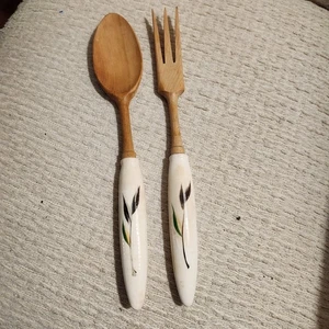 Vintage Mid Century  Modern Hostess Salad Server Set   - Picture 1 of 4