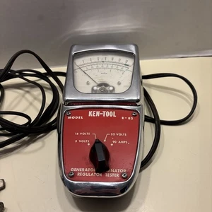 Vintage Ken Tool M# E-82 Generator-Alternator Regulator Tester .Untested - Foto 1 di 9