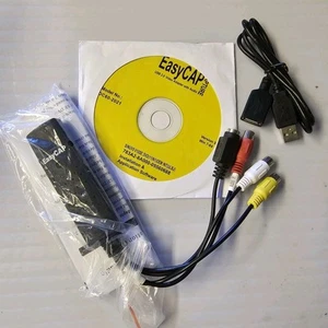 Easycap USB 2.0 Video Capture Card,VHS,V8,Hi8,8MM,Old Videotape,Camcorder to PC - Picture 1 of 6