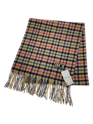 Bufanda a cuadros multicolor de cachemir Daks para hombre F7989 Foto 1 de 3