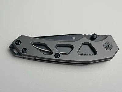 True Black/Gray 8CR13MOV Stainless Steel 8 in. EDC Folding Knife TRU-FMK-0004 - Image 1 of 4