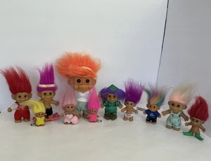 Konvolut 11 Dam Troll Puppen Vintage Y2K 2005 Robin Hood Golfer Schlüsselanhänger - Bild 1 von 15