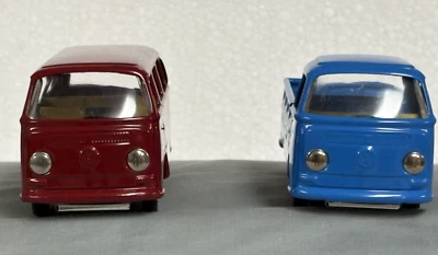 Kovap (VW Clipper 1969) Granate y (VW Transporter 1969)Azul, Juguetes de hojalata Foto 1 de 4