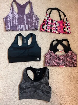 Lot of 5 Women's Sports Bras Size XS/S Gym Yoga EUC - Imagem 1 de 2