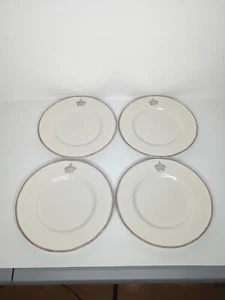 4 Platos de comedor de porcelana mayólica Crown Bordallo Pinheiro 11" raro descontinuado - Imagen 1 de 4