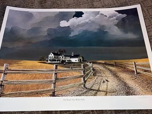 Stampa firmata Bill Jaxon ""The House That Wheat Built"". 20""x14,5"" - Foto 1 di 5