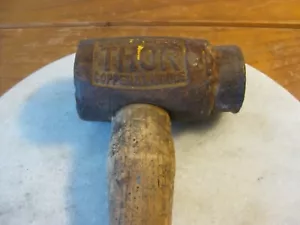 Antique THOR Copper Hammer Copper & Rawhide (England) Size 2 / REF - 212 - Picture 1 of 11