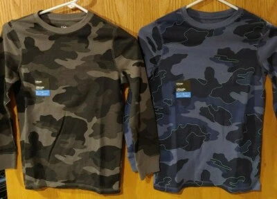 2 Nuevas Camisas Camufladas Térmicas Urban Pipeline para Niños en Talla Pequeña Azul y Gris -2749 Foto 1 de 4