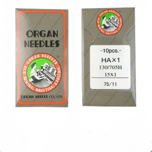 10 Stück ORGAN HAx1 HA1 15X1 130/705H FLACHNADELN für HEIMNÄHMASCHINE - Bild 1 von 2