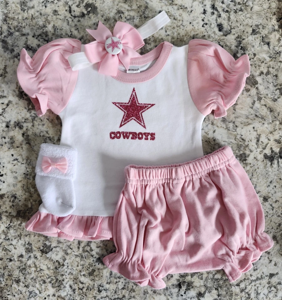 Vaqueros Bebé/Bebé Niña Conjunto Vaqueros Bebé Regalo Niña Dallas Fútbol Bebé Regalo Foto 1 de 2