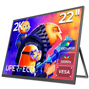 UPERFECT 21.5" 120Hz Portable Monitor 1920x1080 USB C IPS Pannel Gaming Monitor - Picture 1 of 7