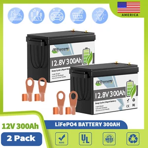 12V/24V 300Ah LiFePO4 Deep Cycle Lithium Battery for RV Marine Off-grid Solar - Picture 1 of 8