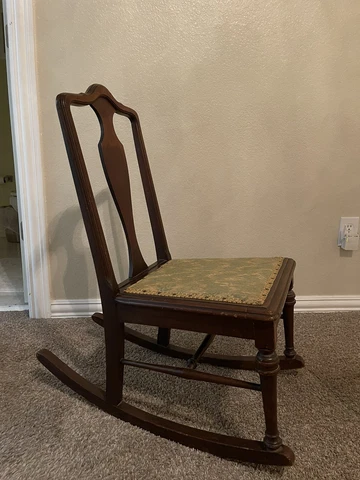 Antique Rocking Chair Victorian Tapestry  *Free local Pick Up* Cover