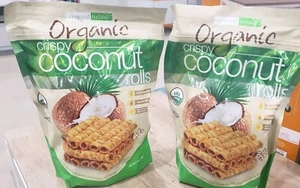 Tropical Fields Organic Crispy Coconut Rolls 11 oz Bags Lot of 2 Gluten Free - Picture 1 of 4