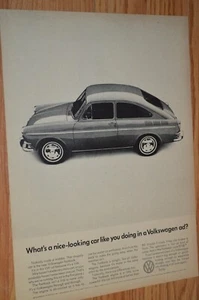 1966 VW FASTBACK ORIGINAL VINTAGE ADVERTISEMENT PRINT AD 66 VOLKSWAGEN - Picture 1 of 1