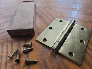 NOS Stanley Brass Door Hinge In Box Made In USA - Picture 1 of 5
