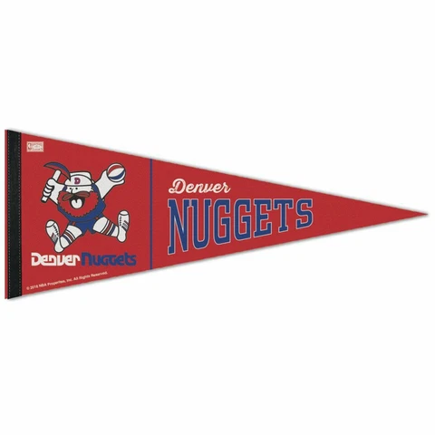 DENVER NUGGETS HARDWOOD CLASSICS ROLL UP PREMIUM FELT PENNANT 12"x30" WINCRAFT Cover
