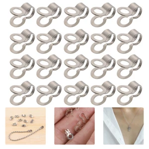 125 Pcs Buckle DIY Bead Chain Buckles Metal Iron Tag Fastener - Bild 1 von 12
