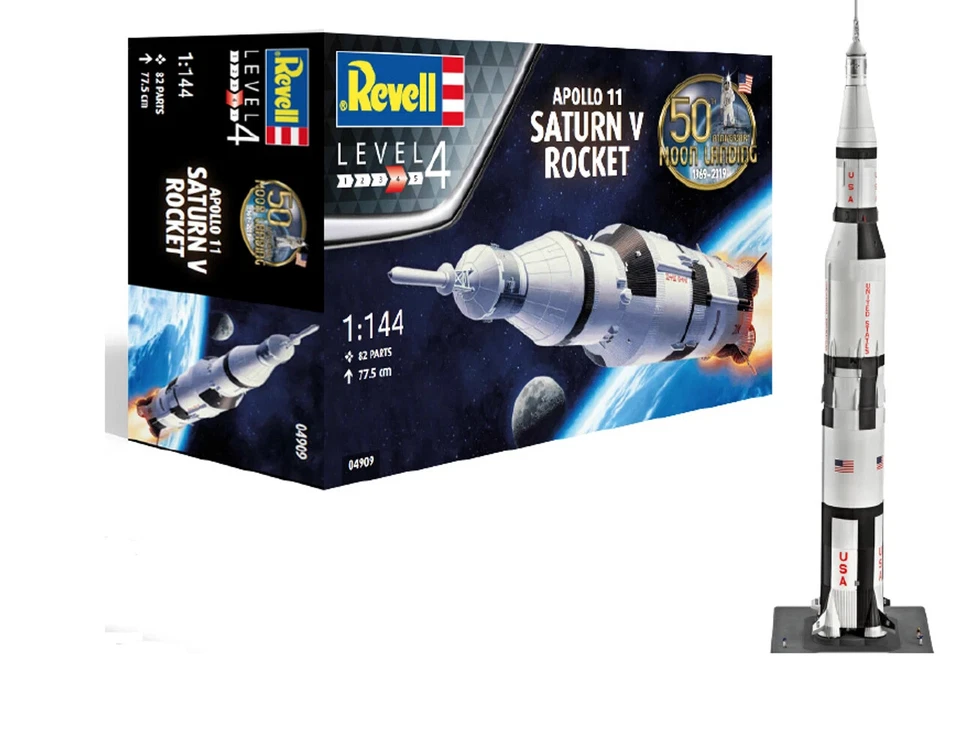 Revell 1/144 Apollo 11 Saturn V Rocket 50th Anniversary Moon Landing 19 RMG4909 - Image 1 of 1