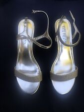 women kate Preston Gold open toes low heels Ankle Strap party dress shoes