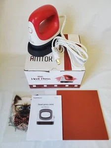 AMTOK Hitze Presse 7" x 3,8" Hitze Presse Maschinen für T-Shirts Schuhe Taschen Hüte Neu - Bild 1 von 11
