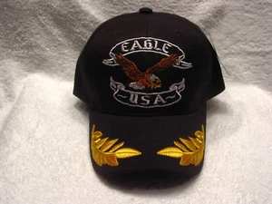EAGLE FLYING USA OUTDOOR BASEBALL CAP ( BLACK ) - Picture 1 of 2