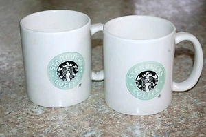 Set of 2 - STARBUCKS 12oz Coffee Mugs/Cups Dated 2004 - Picture 1 of 5