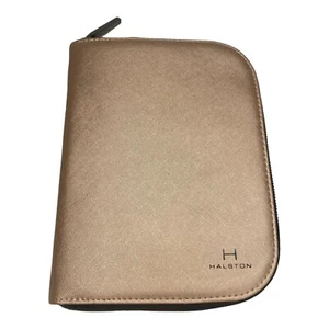 "H by Halston Metallic Gold Reißverschluss Schmucketui Reise Organizer 9""x6""" - Bild 1 von 6