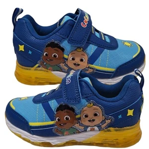CoComelon shoes Boys LED Light Up Color Blue/yellow Size 11 (18cms) New - Picture 1 of 17