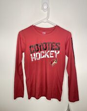 NHL Arizona Coyotes Shirt Boys Sizes Long Sleeve Red Active Wear Ice Hockey