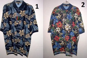 NUEVO POLO HAWAIANO XXL OR XL SELVA TROPICAL EN FLOR ALGODÓN PEINADO - Imagen 1 de 7