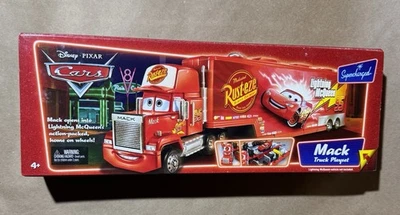 Mattel Disney Pixar Cars Movie Supercharged Mack Truck Playset Rust-eze Rare - Image 1 of 4