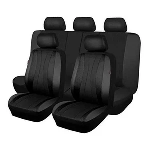car seat Covers Full Set Faux Leather Air Mesh Breathable Man Lady Airbag - Picture 1 of 7