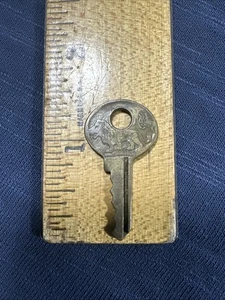 Vintage Master Lock Key Brass #P524 Lion Logo Embossed - Picture 1 of 2