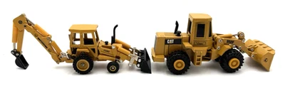 ERTL Construction Vehicles Ford Backhoe about 2" & Cat Wheel Loader about 4" - Image 1 of 4