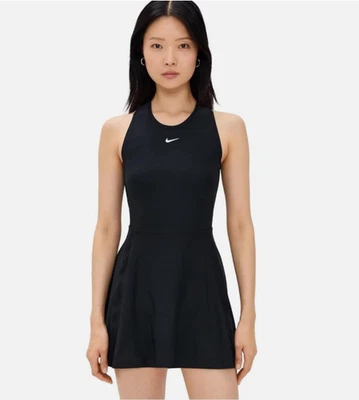 Nike Women’s NikeCourt Dri-Fit Victory Tennis Dress Sz M NWT FQ1780-010 BLACK - Image 1 of 4